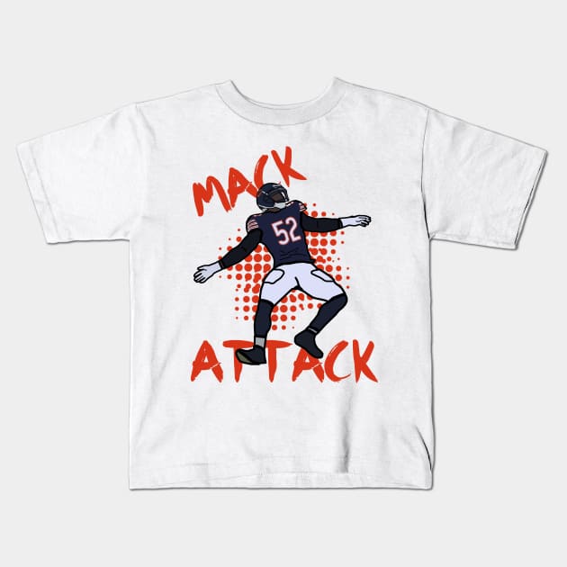 Khalil Mack 'Mack Attack' Chicago Bears NFL Kids T-Shirt by xavierjfong